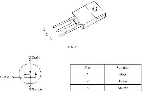 開關(guān)電源MOS管,KNX42150A,2.8A/1500V