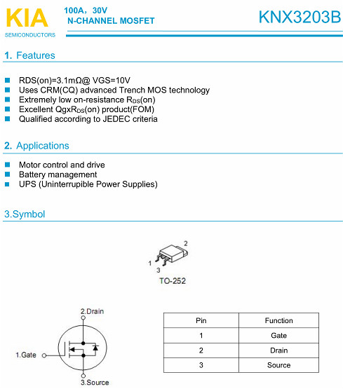 MOS管,100A/30V,3203